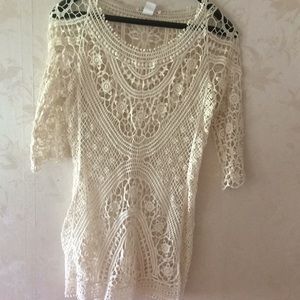 Lacy see-thru cover-up